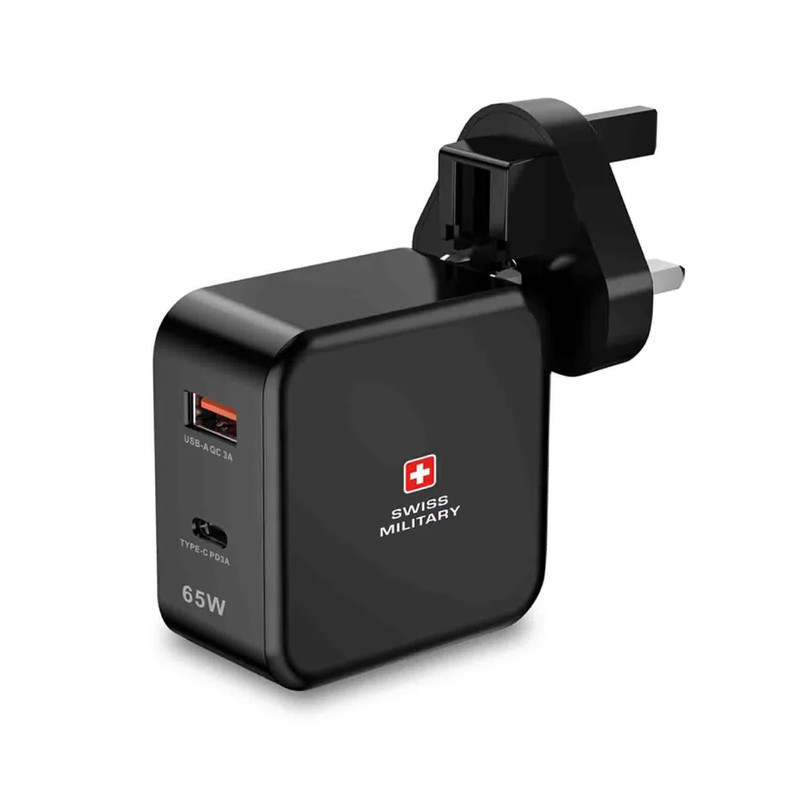 Swiss Military Power Station PD AC-Charger 65W - Black - شاحن